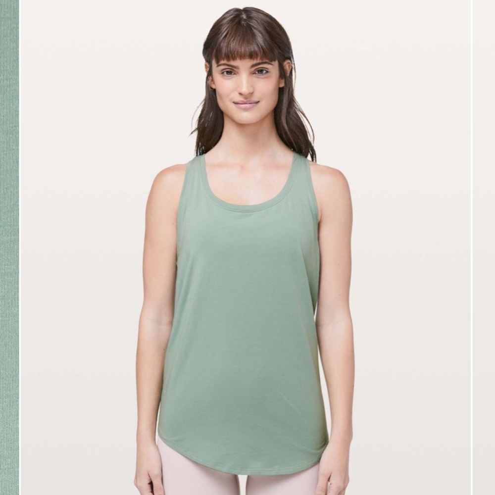 Lululemon Love Tank Pleated Size 2 Jade